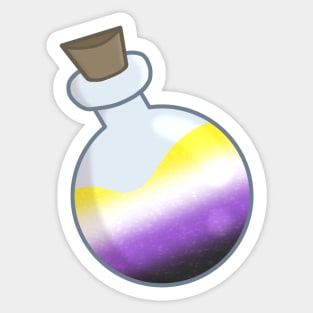 Nonbinary Pride Potion Bottle Sticker